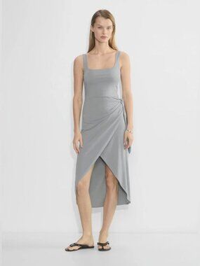 Aritzia Wilfred Saturn Midi Dress, Size Large, Gray
